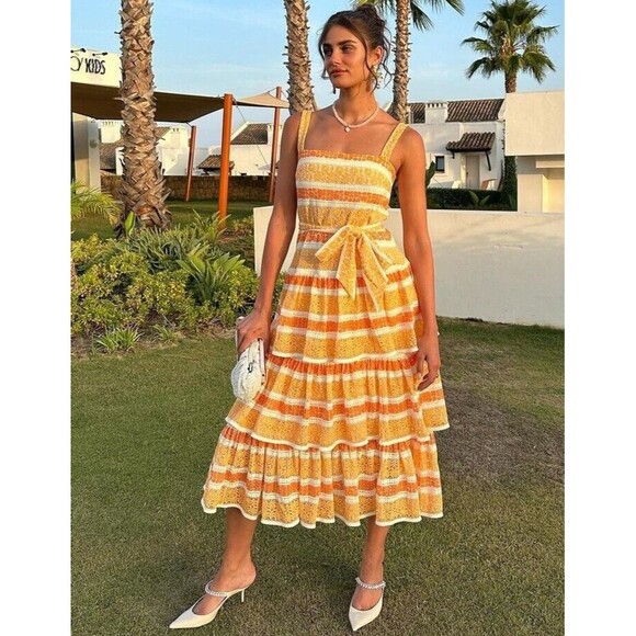 Worn Once. Zimmermann Lace Dresses AU 0 / US 4.orange